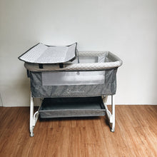Load image into Gallery viewer, BAMBINA CRADLE BASSINET (multifunctional co sleeper with rocker) free diaper changing pad
