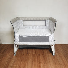 Load image into Gallery viewer, BAMBINA CRADLE BASSINET (multifunctional co sleeper with rocker) free diaper changing pad