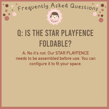 Load image into Gallery viewer, BAMBINA STAR PLAYFENCE (free musical toy till supplies last)