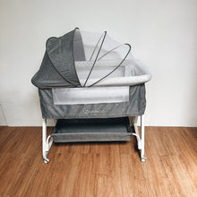 Load image into Gallery viewer, BAMBINA CRADLE BASSINET (multifunctional co sleeper with rocker) free diaper changing pad
