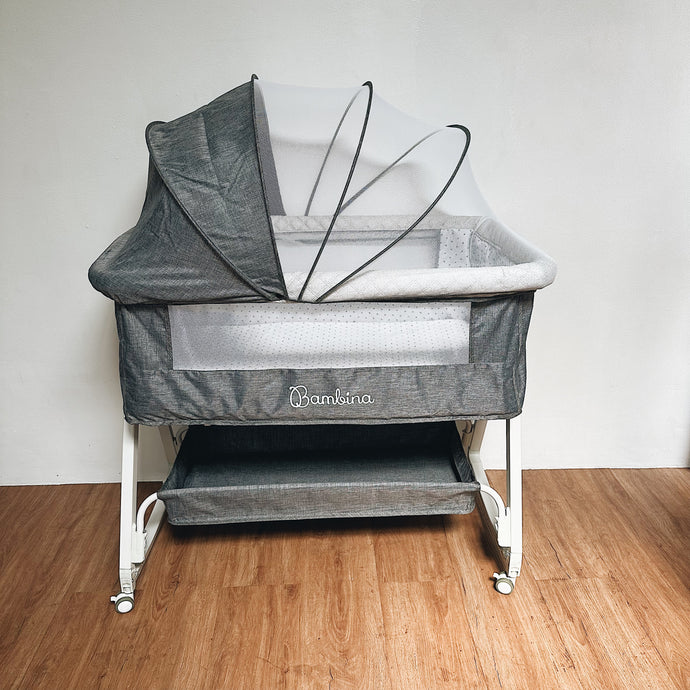 BAMBINA CRADLE BASSINET (multifunctional co sleeper with rocker) free diaper changing pad