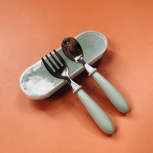 Load image into Gallery viewer, YIPEE BABY STAINLESS FORK AND SPOON SET
