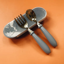 Load image into Gallery viewer, YIPEE BABY STAINLESS FORK AND SPOON SET
